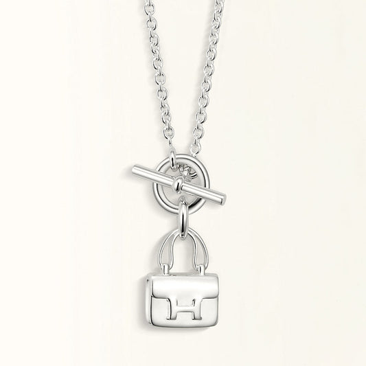 [⭐JeweliWhal]POP H PEDANT SILVER NECKLACE