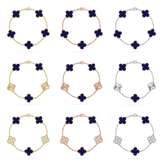 [⭐JeweliWhal]CLOVER 5 MOTIF LAPIS LAZULI BRACELET COLLECTION