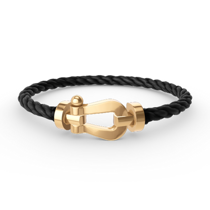 [⭐JeweliWhal]FORCE LARGE HORSESHOE NO DIAMOND BRACELET GOLD