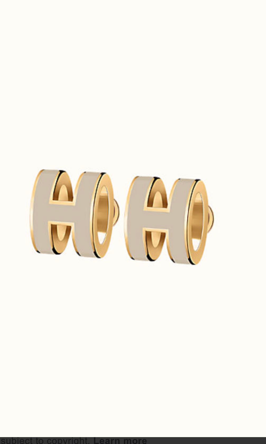 [⭐JeweliWhal]MINI POP H GOLD EARRINGS GREY