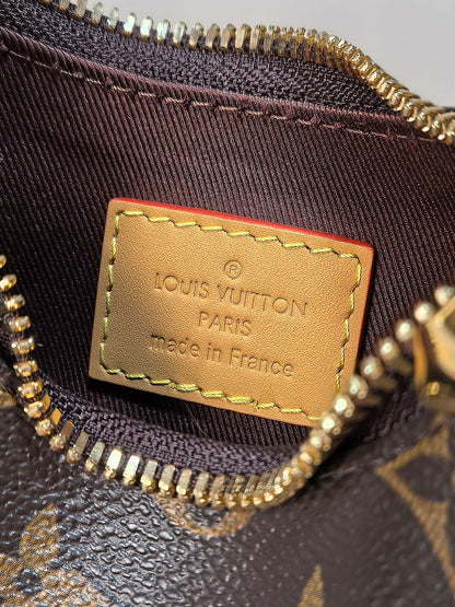 LV 25S BOULOGNE 20 IN DARK BROWN MONOGRAM CANVAS GOLD HARDWARE