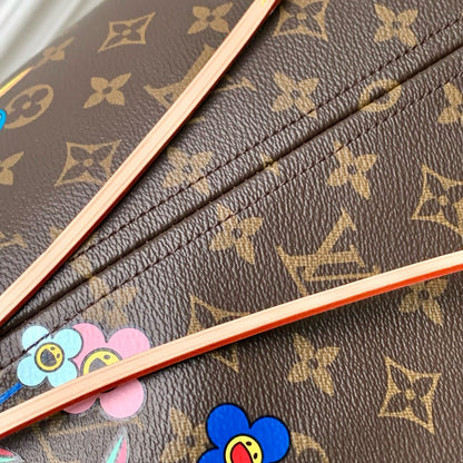 NEVERFULL TOTE BAG 31 IN MULTICOLOR FLORAL CANVAS