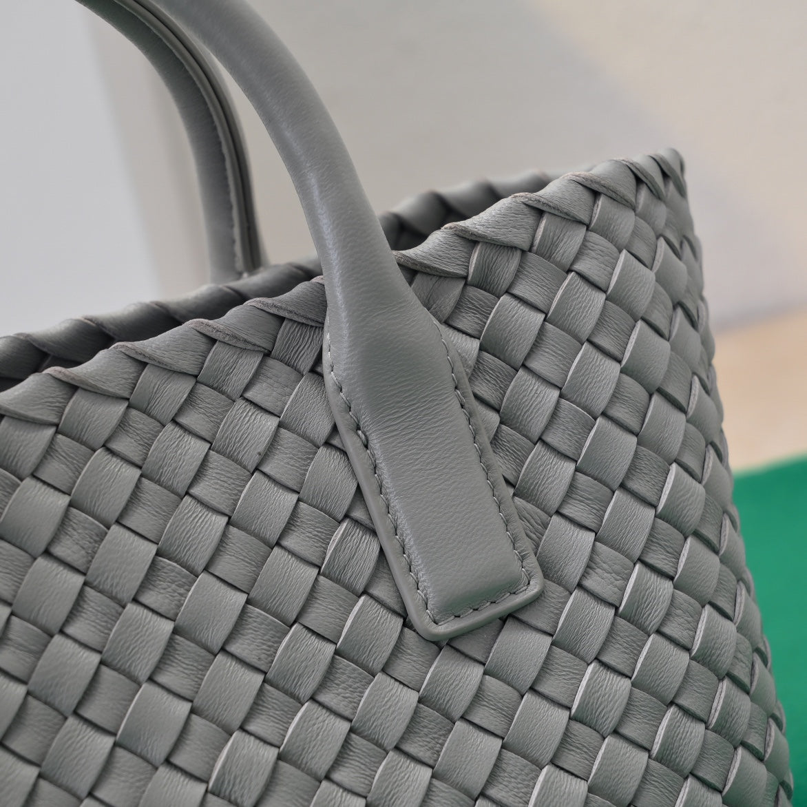 Mini Cabat 20cm Grey Lambskin Ghw