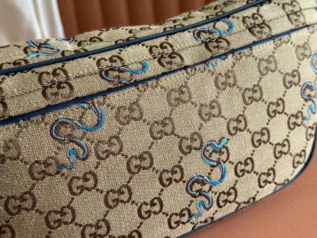 OPHIDIA BELT BAG 34 IN LIGHT BROWN GG CANVAS