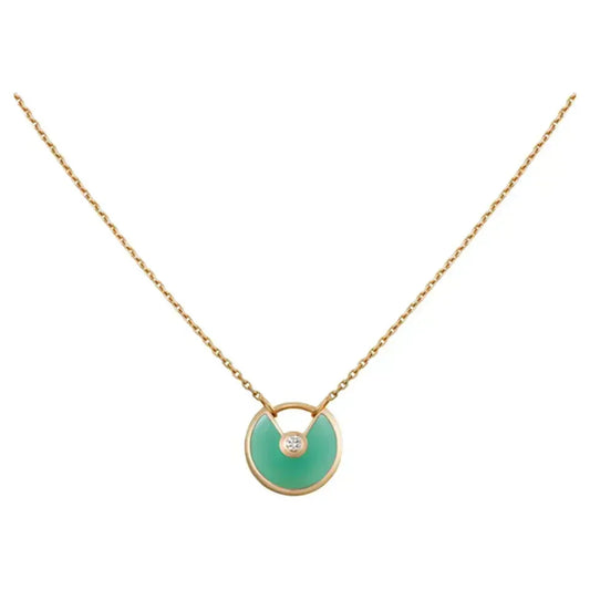 [⭐JeweliWhal]AMULETTE GOLD MALACHITE NECKLACE