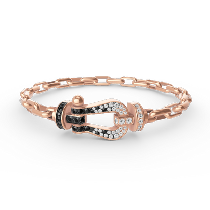 [⭐JeweliWhal]FORCE LARGE HORSESHOE CLASP  METAL BRACELET