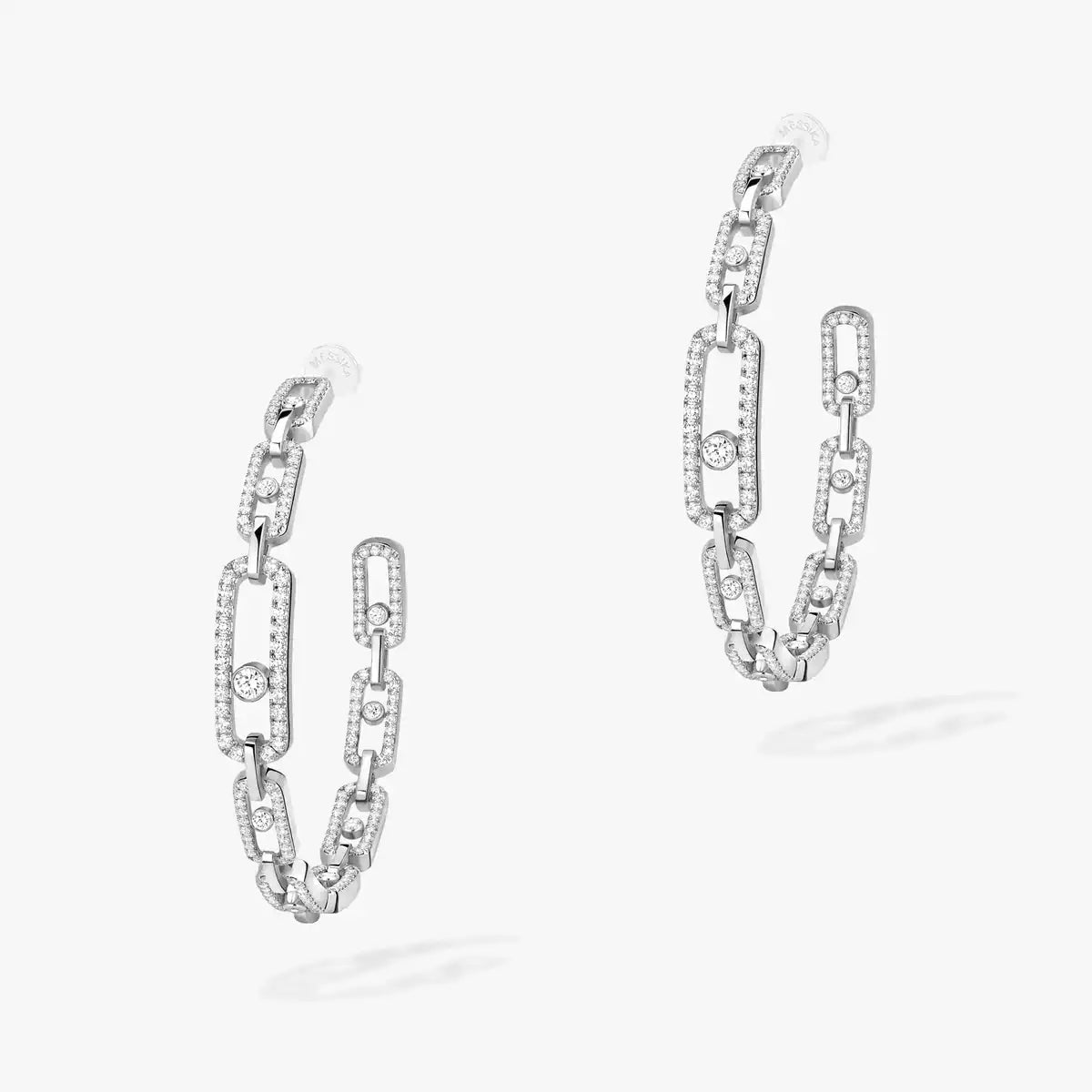 [[⭐JeweliWhal]Move Link Diamond Hoop Earrings