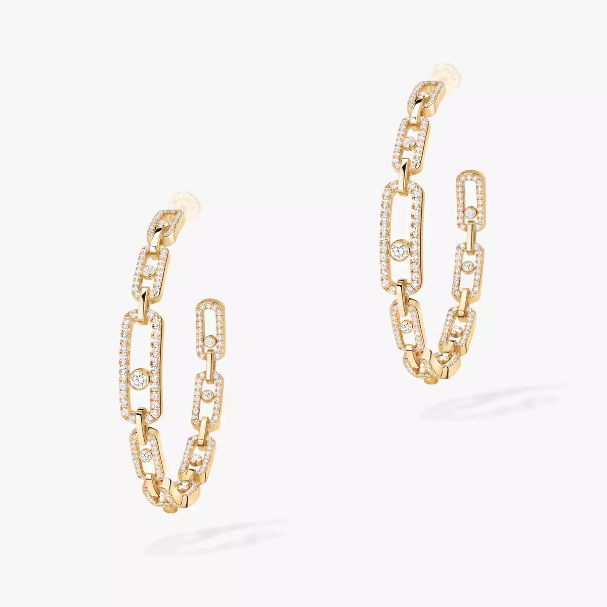 [[⭐JeweliWhal]Move Link Diamond Hoop Earrings