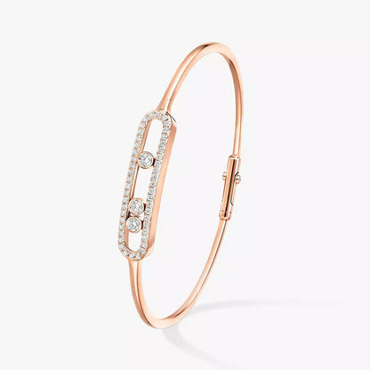 [⭐JeweliWhal]Move Pavé Diamond Bangle Bracelet M