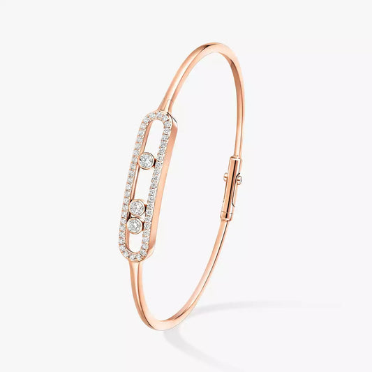 [⭐JeweliWhal]Move Pavé Diamond Bangle Bracelet M