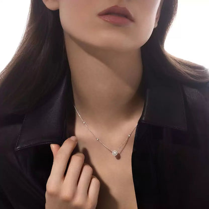 [⭐JeweliWhal]Diamond Necklace 0,20ct Brilliant Shape Joy
