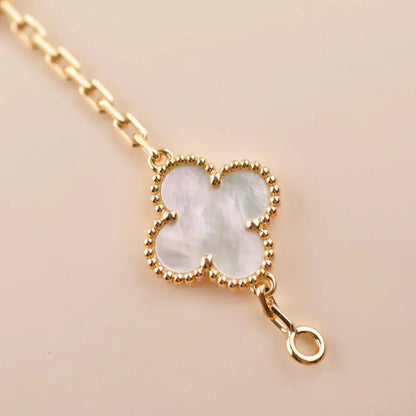 [⭐JeweliWhal]CLOVER WHITE PEARL MOP 5 MOTIF BRACELET COLLECTION
