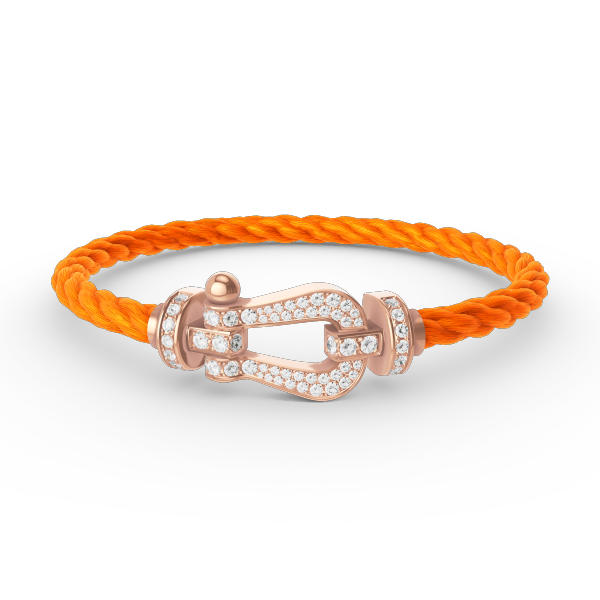[⭐JeweliWhal]FORCE LARGE HORSESHOE FULL DIAMOND BRACELET ROSE GOLD