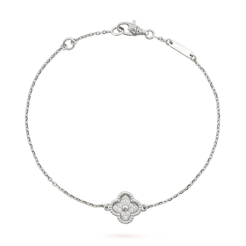 [⭐JeweliWhal]CLOVER  SINGLE FLOWER BRACELET SILVER