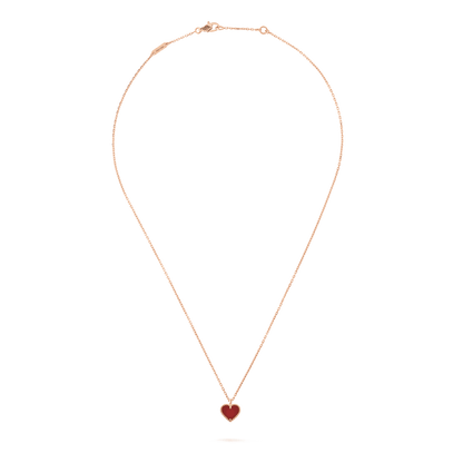 [⭐JeweliWhal]SWEET CLOVER CARNELIAN HEART NECKLACE
