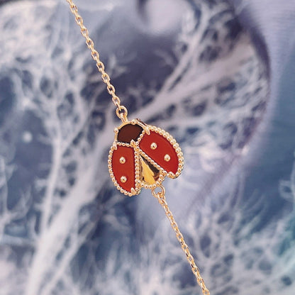 [⭐JeweliWhal]LUCKY SPRING 1 MOTIF PINK GOLD BRACELET