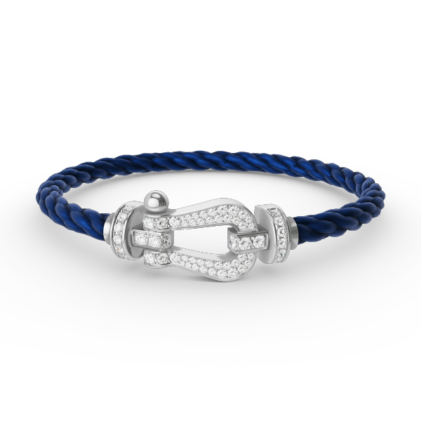 [⭐JeweliWhal]FORCE LARGE HORSESHOE FULL DIAMOND BRACELET SILVER