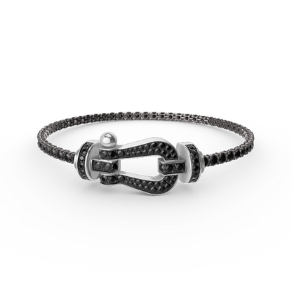 [⭐JeweliWhal]FORCE  LARGE HORSESHOE FULL DIAMOND TENNIS BRACELET